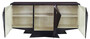 Casa Padrino Luxus Art Deco Sideboard Dunkelbraun 207 x 63 x H. 90 cm - Edler Wohnzimmerschrank mit 3 T�ren - Art Deco M�bel