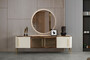 Casa Padrino Luxus Art Deco Sideboard Braun / Wei� / Gold 235 x 48 x H. 76 cm - Edler Schrank mit 4 T�ren - Art Deco M�bel
