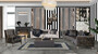 Casa Padrino Luxus Barock Sofa Schwarz / Gold / Silber - Gebogenes Wohnzimmer Sofa - Hotel Sofa - Luxus Barock Wohnzimmer & Hotel M�bel