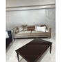 Casa Padrino Luxus Art Deco Samt Sofa Olivgr�n / Dunkelbraun 235 cm - Wohnzimmer M�bel