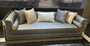 Casa Padrino Luxus Art Deco Sofa Hellblau / Silber / Creme - Verspiegeltes Wohnzimmer Sofa - Wohnzimmer M�bel - Art Deco M�bel - Luxus M�bel - Art Deco Einrichtung - Luxus Einrichtung