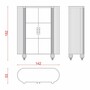 Casa Padrino Luxus Art Deco Vitrine mit 2 Glast�ren Grau / Gold 142 x H. 182 cm - Luxus Art Deco Esszimmer & Hotel M�bel