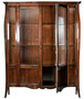 Casa Padrino Luxus Art Deco Vitrine Braun 170 x 50 x H. 215 cm - Massivholz Vitrinenschrank mit 2 Glast�ren - Luxus Art Deco Wohnzimmer M�bel