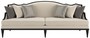 Casa Padrino Luxus Art Deco Wohnzimmer Sofa Beige / Schwarz 260 x 100 x H. 87 cm - Luxus Qualit�t - Art Deco M�bel 