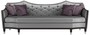 Casa Padrino Luxus Wohnzimmer Sofa Silber / Dunkelbraun 253 x 95 x H. 105 cm - Luxus Qualitt - Luxus Wohnzimmer Mbel 