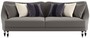 Casa Padrino Luxus Art Deco Wohnzimmer Sofa Grau / Schwarz / Silber 250 x 100 x H. 103 cm - Luxus Qualit�t - Art Deco M�bel 