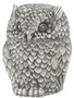Casa Padrino Luxus Aufbewahrungsbox Eule Antik Silber 15 x 14,5 x H. 18,5 cm - Edle Deko Dose mit Deckel - Luxus Accessoires