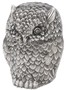 Casa Padrino Luxus Aufbewahrungsbox Eule Antik Silber 15 x 14,5 x H. 18,5 cm - Edle Deko Dose mit Deckel - Luxus Accessoires