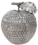 Casa Padrino Luxus Aufbewahrungsbox mit Deckel in Apfelform Antik Silber  18 x H. 20 cm - Deko Accessoires