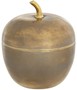 Casa Padrino Luxus Aufbewahrungsboxen Set mit Deckel in Apfelform Vintage Messing - Luxus Deko Accessoires