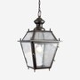 Casa Padrino Luxus Au�en H�ngeleuchte Laterne Gold B. 33.5 cm - Handgefertigte Laterne aus Schmiedeeisen - Luxus Kollektion - Edel & Prunkvoll 