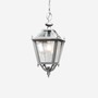Casa Padrino Luxus Au�en H�ngeleuchte Laterne Grau B. 39 x H. 72 cm - Handgefertigte Laterne aus Schmiedeeisen - Luxus Kollektion - Edel & Prunkvoll
