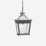 Casa Padrino Luxus Au�en H�ngeleuchte Laterne Grau B. 45 x H. 68 cm - Handgefertigte Laterne aus Schmiedeeisen - Luxus Kollektion - Edel & Prunkvoll