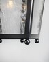 Casa Padrino Luxus Au�en H�ngeleuchte Laterne Schwarz  50 x H. 70 cm - Handgefertigte Laterne aus Glas in sechseckiger Form - Luxus Kollektion - Edel & Prunkvoll
