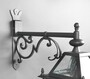 Casa Padrino Luxus Au�en Laterne Grau B. 25 x H. 45 cm - Handgefertigte Laterne aus Schmiedeeisen - Luxus Kollektion - Edel & Prunkvoll