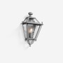 Casa Padrino Luxus Au�en Laterne Grau B. 29 x H. 54 cm - Handgefertigte Laterne aus Schmiedeeisen - Luxus Kollektion - Edel & Prunkvoll