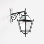 Casa Padrino Luxus Au�en Laterne Grau B. 29 x H. 54 cm - Handgefertigte Laterne aus Schmiedeeisen - Luxus Kollektion - Edel & Prunkvoll