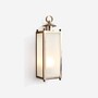 Casa Padrino Luxus Au�en Laterne Messing Vernickelt B. 15 x H. 50 cm - Handgefertigte Laterne aus Messing - Luxus Kollektion - Edel & Prunkvoll 