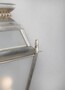 Casa Padrino Luxus Au�en Laterne Messing Vernickelt B. 26 x H. 33 cm - Handgefertigte Laterne aus Schmiedeeisen - Luxus Kollektion - Edel & Prunkvoll
