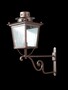 Casa Padrino Luxus Au�en Laterne Rostbraun B. 31.5 x H. 77 cm - Handgefertigte Laterne aus Schmiedeeisen - Luxus Kollektion - Edel & Prunkvoll 