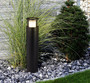 Casa Padrino LED Au�enleuchte Schwarz  10,8 x H. 50 cm - Wetterbest�ndige Gartenleuchte - Terrassenleuchte - Moderne Garten & Terrassen Beleuchtung