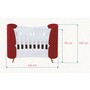 Casa Padrino Luxus Babybett Wei� / Rot / Naturfarben 145 cm - Baby M�bel