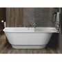 Casa Padrino Freistehende Luxus Badewanne Matt Wei� 190 cm - Badezimmer M�bel