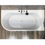 Casa Padrino Freistehende Luxus Badewanne Matt Wei� 190 cm - Badezimmer M�bel