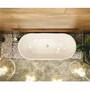 Casa Padrino Freistehende Luxus Badewanne Hochglanz Wei� 165 cm - Badezimmer M�bel