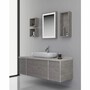 Casa Padrino Luxus Badezimmer Set Grau / Silber 142 cm - Badezimmer M�bel