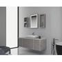Casa Padrino Luxus Badezimmer Set Grau / Silber 142 cm - Badezimmer M�bel