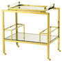 Casa Padrino Luxus Trolley Gold 72 x 47 x H. 72 cm - Edelstahl Servierwagen - Hotel & Restaurant Accessoires - Luxus Qualit�t