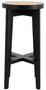 Casa Padrino Luxus Barhocker Schwarz / Naturfarben  44 x H. 76,5 cm - Runder Massivholz Barstuhl - Bar M�bel