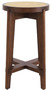 Casa Padrino Luxus Barhocker Braun / Naturfarben  44 x H. 67 cm - Runder Massivholz Barstuhl - Bar M�bel