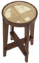 Casa Padrino Luxus Barhocker Braun / Naturfarben  44 x H. 67 cm - Runder Massivholz Barstuhl - Bar M�bel