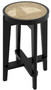 Casa Padrino Luxus Barhocker Schwarz / Naturfarben  44 x H. 67 cm - Runder Massivholz Barstuhl - Bar M�bel