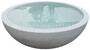 Casa Padrino Luxus Badewanne Wei�  150 x H. 60 cm - Runde Freistehende Marmor Badewanne - Luxus Marmor Badezimmer Accessoires 