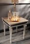 Casa Padrino Luxus Barock Beistelltisch Antik Silber 62 x 62 x H. 60 cm - Edler Massivholz Tisch mit Spiegelglas - Luxus Qualit�t 