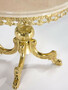Casa Padrino Luxus Barock Beistelltisch Gold / Cremefarben  52 x H. 50 cm - Runder Messing Tisch mit Marmorplatte - Barock Wohnzimmer M�bel - Luxus Qualit�t