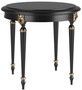 Casa Padrino Luxus Barock Beistelltisch Schwarz / Antik Gold  60 x H. 60 cm - Edler runder Tisch im Barockstil - Barock Wohnzimmer M�bel 
