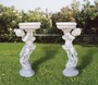Casa Padrino Luxus Barock Blumentopf Set Grau H. 115 cm - Made in Italy 