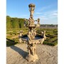 Casa Padrino Luxus Barock Bronze Springbrunnen Engel Beige  145 x H. 250 cm - Prunkvoller Gartenbrunnen - Garten Deko Brunnen