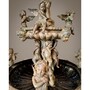 Casa Padrino Luxus Barock Bronze Springbrunnen Engel Beige  145 x H. 250 cm - Prunkvoller Gartenbrunnen - Garten Deko Brunnen