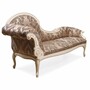 Casa Padrino Luxus Barock Chaiselongue Braun / Creme - Barock M�bel