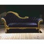 Casa Padrino Luxus Barock Chaiselongue Schwarz / Gold 220 cm - Barockstil M�bel 