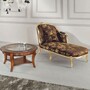 Casa Padrino Luxus Barock Chaiselongue Schwarz / Gold 165 cm - Made in Italy