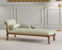 Casa Padrino Luxus Barock Chaiselongue Gold / Gr�n / Braun - Prunkvolle Massivholz Recamiere - Luxus Wohnzimmer M�bel im Barockstil - Luxus Qualit�t - Made in Italy