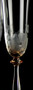 Casa Padrino Luxus Barock Champagnerglas 6er Set Orange  7 x H. 24,5 cm - Handgefertigte und handgravierte Champagnergl�ser mit Blumen Design - Hotel & Restaurant Accessoires