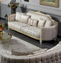 Casa Padrino Luxus Barock Sofa Gold / Wei� / Gold - Prunkvolles Wohnzimmer Sofa - Barockstil Wohnzimmer M�bel - Luxus M�bel im Barockstil - Barock Einrichtung - Edel & Prunkvoll
