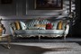 Casa Padrino Luxus Barock Sofa T�rkis / Silber / Gold 310 x 99 x H. 113 cm - Prunkvolles Chesterfield Wohnzimmer Sofa im Barockstil